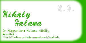 mihaly halama business card